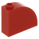 LEGO kocka 1×3×2 íves, piros (33243)